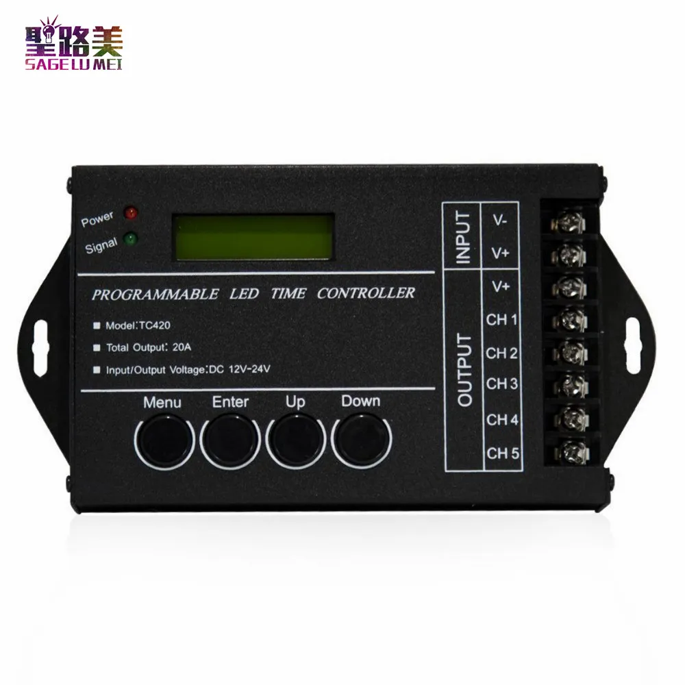 Time-programable-RGB-LED-Controller-TC420-DC12V-24V-5Channel-Total-Output-20A-Common-Anode-Programmable-Free