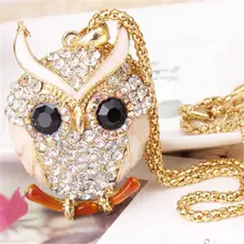 Best Crystal Rhinestone Owl Necklace Cheap