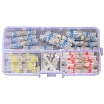 

50Pcs Connector Heat Shrink Sordering Terminals Waterproof Solder Sleeve Tube Wire Insulated Butt Connectors Diy Electronic Ca