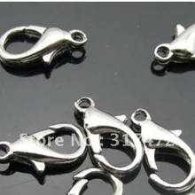 1000 шт./лот посеребренные серьги, высокое качество, конечные бусины в форме цветов застежки "Лобстер" 12x6 мм