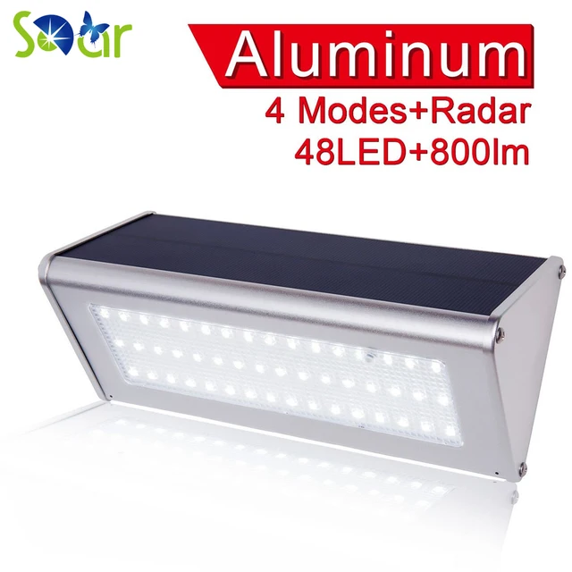 48 Led 800 Lumen Wireless Waterproof Solar Lights Outdoor Radar 48 Led 800 Lumen Wireless Waterproof Solar Lights Outdoor Radar Motion Sensor Light For Security Yard Patio Wall