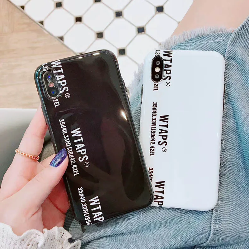 

Japan Luxury Wtaps Soft Silicone Phone Cover Case For IPhone XS MAX XR X For IPhone 6 6S Plus 7 8 Plus Coque Funda