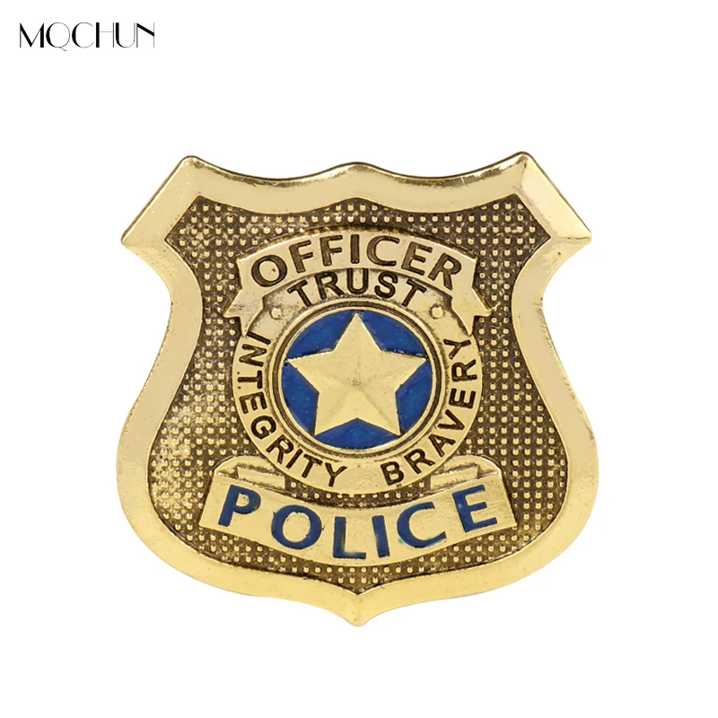 

MQCHUN Movie Zootopia Brooches Cosplay Rabbit Judy Hopps Police Officer Badge Prop Brooch Pin Lapel Pin Brooches Gift Drop Ship
