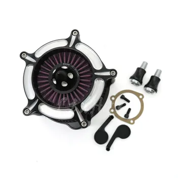 

Motorcycle Black CNC Venturi contrast-cut RSD Air Cleaner Speed 5 For Harley 48 72 2010-2014