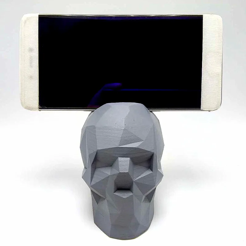 Абстрактная 3d геометрическая форма для черепа мобильный телефон скоба из