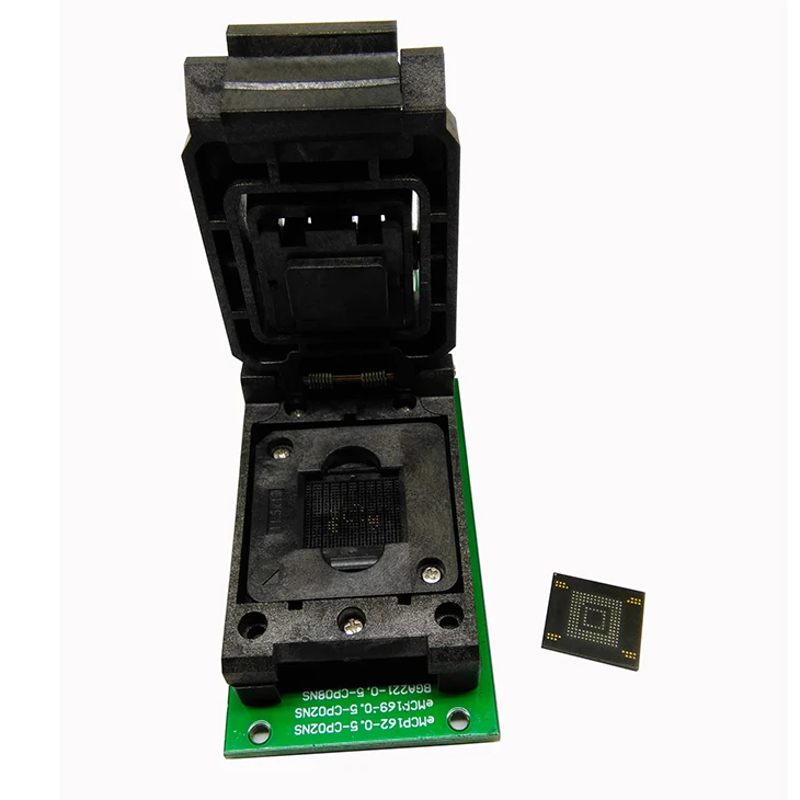 

eMMC test adapter with SD Interface,with size 12*16mm,Clamshell Structure,for BGA153 and BGA169 test socket,for data recovery