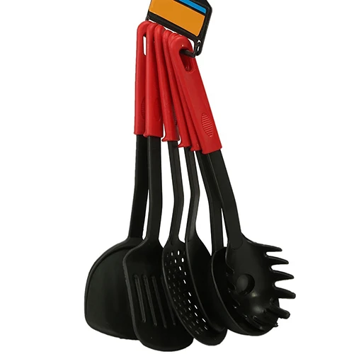 6 Piece Home Kitchen Sets Cooking Tools Nylon Spatula Spoon Forks Utensils Cookware Easy Hanging Kitchenware