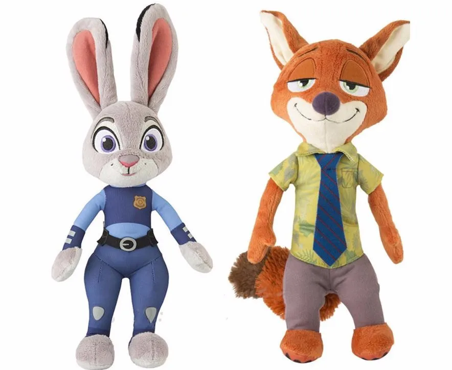 

16CM Children New Plush Toy Fox Nick Wilde Rabbit Judy Hopps Cartoon Movie Animal Doll Toys Gift for Kid