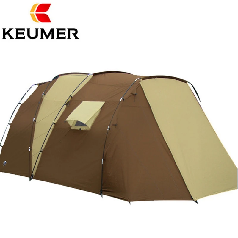 

Camping tent Camel Ultralarge 6 10 12 double layer outdoor 2living rooms and family tents outdoor camping speed open throwing