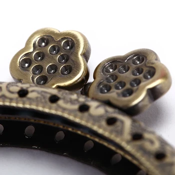 

2018 12.5cm/8.5cm Bronze DIY Purse Handbag Handle Coins Bags Metal Clasp Lock Frame