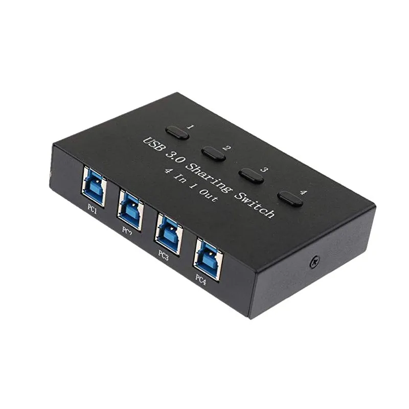 4 порта USB 3,0 Manuelle Обмен переключатель KVM переходник коробка 4 компьютера Teilen 1 USB Gert концентратор Drucker сканер