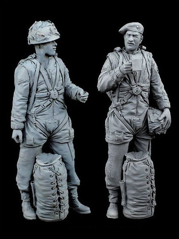 1/9 Resin Figure Model Kit British Soldier Paratrooper no moto WWII Unpainted 