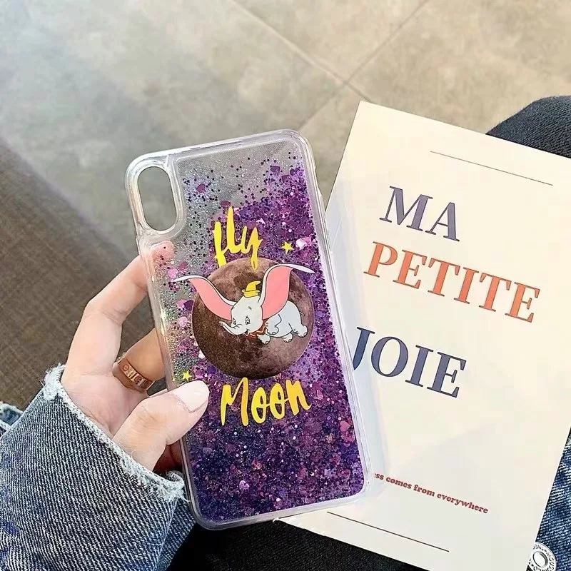 Bling Glitter Liquid Fly Moon Elephant Clear Soft Case Cover sfor Huawei P30 P Smart P20 Lite Honor V10 V20 8X Y7 Y9 2018 Coque  (4)
