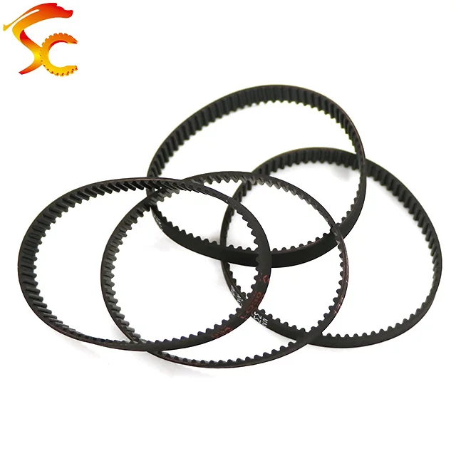 Fevas 5PCS Rubber MXL Timing Belt Length 254mm-284mm 3D Printer Belt Closed Loop Color: 280mm