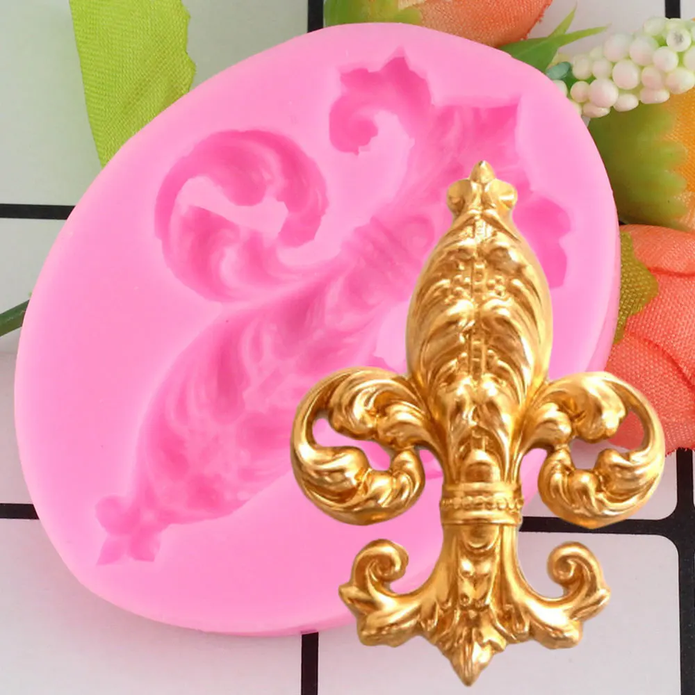 

Baroque Scroll Leaf Cake Fondant Mold Relief Cupcake Candy Chocolate Silicone Biscuits Baking Mould DIY Cake Decorating Tools