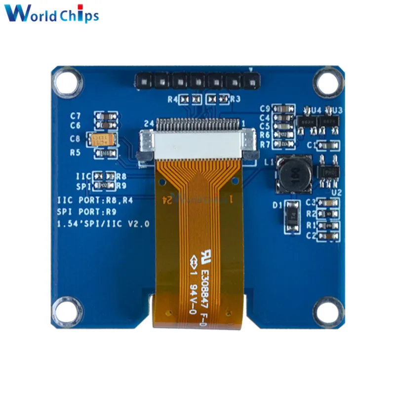 1,54 дюймовый 7PIN белый/синий/желтый OLED дисплей модуль 128x64 IIC igc SPI интерфейс OLED экран доска SPD0301 Привод IC 3,3-5 В