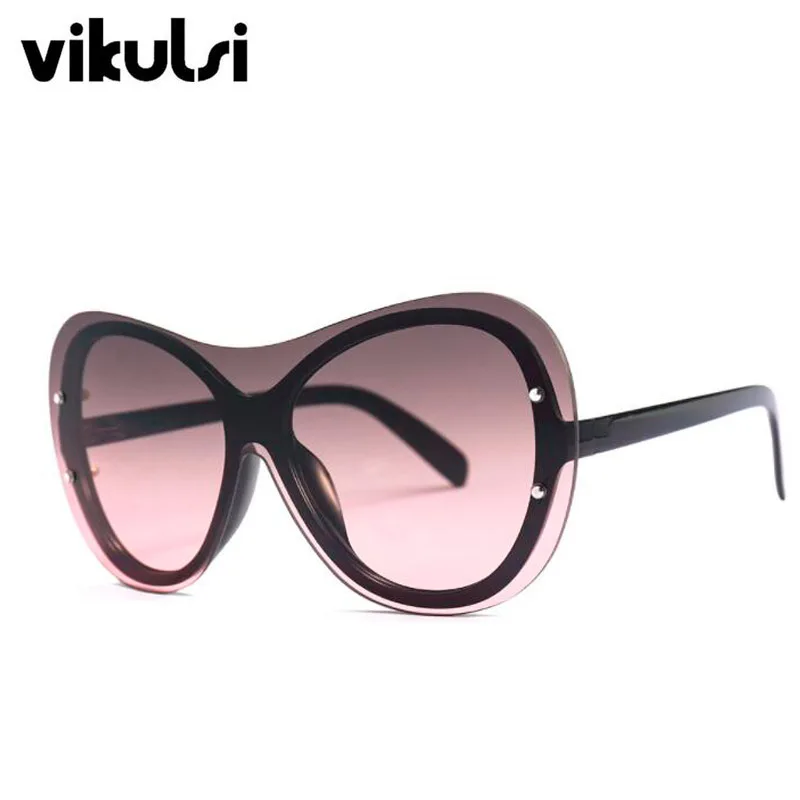 Oversize One Piece Sunglasses Men 2019 Luxury Brand Vintage Rivet Sun