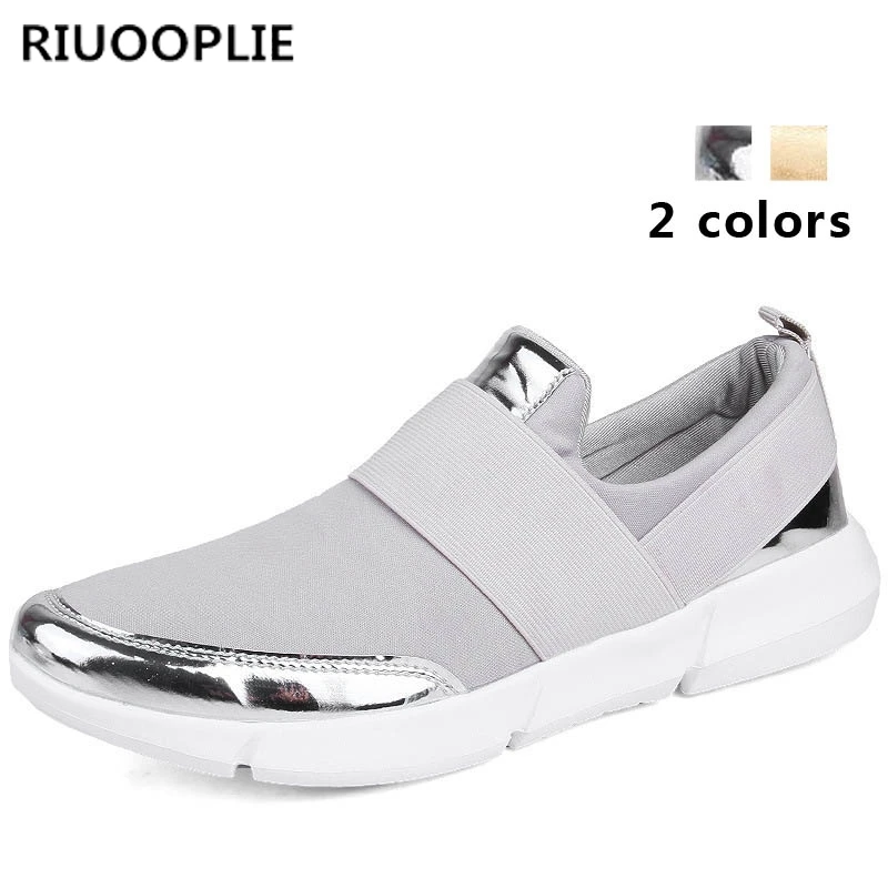 

RIUOOPLIE Fashion Spring Autumn Women Slip On Loafers Ladies Casual Comfortable Flats Female Breathable Stretch Cloth Shoes