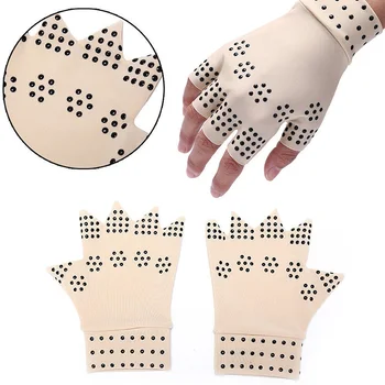 

1Pair Magnetic Therapeutic Arthritic Fingerless Compression Gloves Therapy Mittens All-shipping