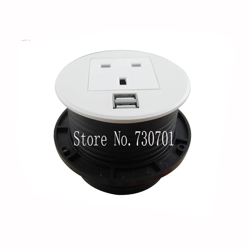 Au/eu/uk/usa/universal Power + Usb Round Desk Mini Table Socket / Round