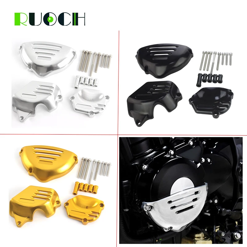 

Motorcycle Aluminum Engine Guard Frame Slider Stator Cover Protector Set for Kawasaki Z900RS 2018-2019