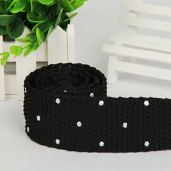 Мужской трикотажный галстук ROPALIA узкая трикотажная бабочка в горошек|dot tie|knitted