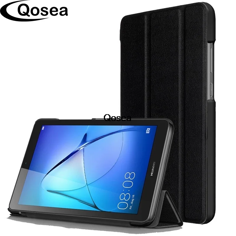 Qosea For Huawei Mediapad T3 7 BG2-W09 Luxury PU Leather Smart Stand Case 8 10.0 Tablet PC Cover |