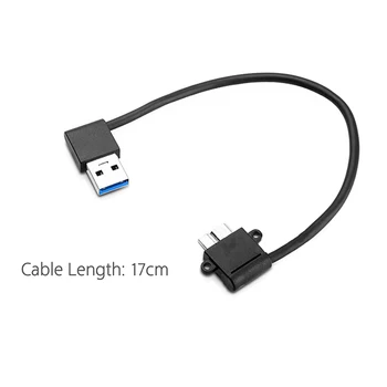 

10pcs/lot Left Angled USB 3.0 Type A Male to Micro B Male Cable S5 i9600
