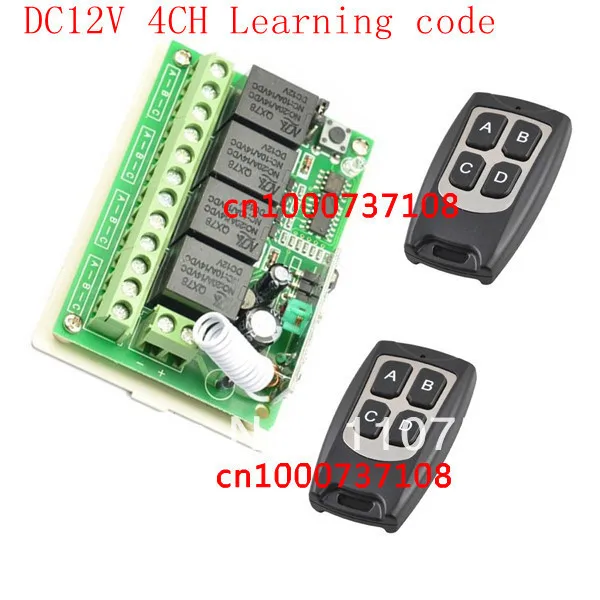 

RF Wireless Remote Control Switch System Receiver & Waterproof Transmitter 2pcs remote /receiver with learning button