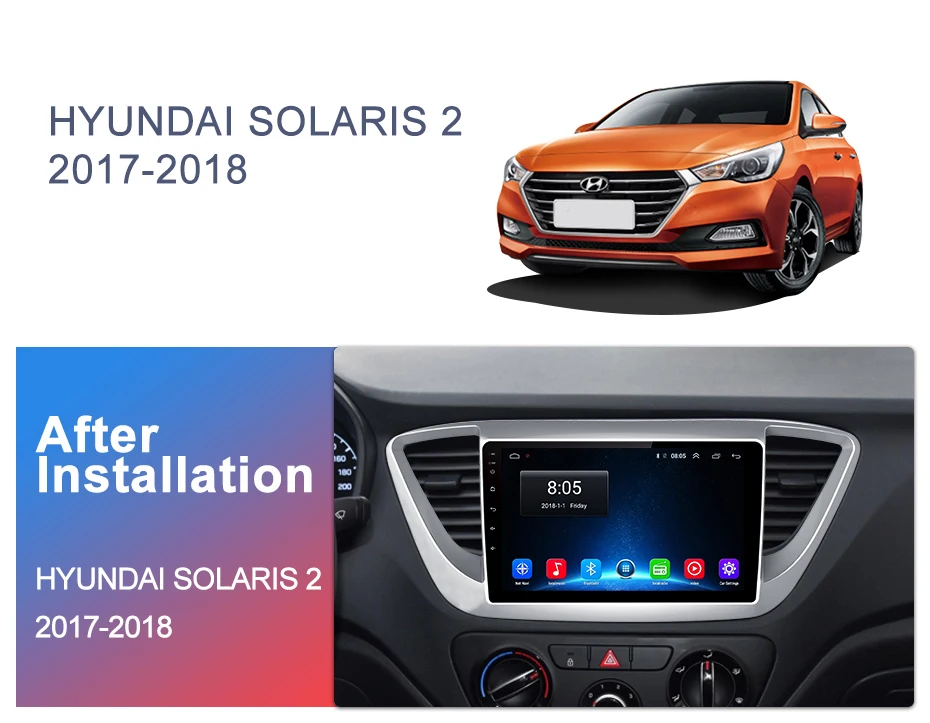 AWESAFE PX9 для hyundai Solaris Verna автомобильный Радио Мультимедиа Видео плеер gps No 2din 2 din Android 9,0 2G+ 32G