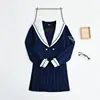 Long sleeve Japanese JK Sets School Uniform Girls Deep sea whale Spring Autumn High School Women Novelty Sailor Suits Uniforms 3