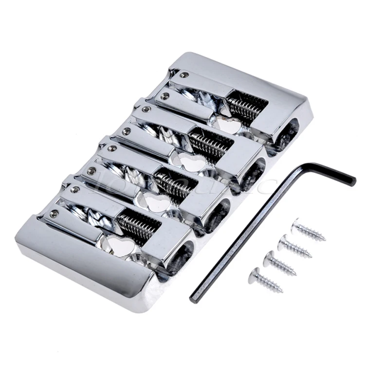 Bass Guitar Bridge Chrome Black for Electric 4 String Bass Guitar Parts