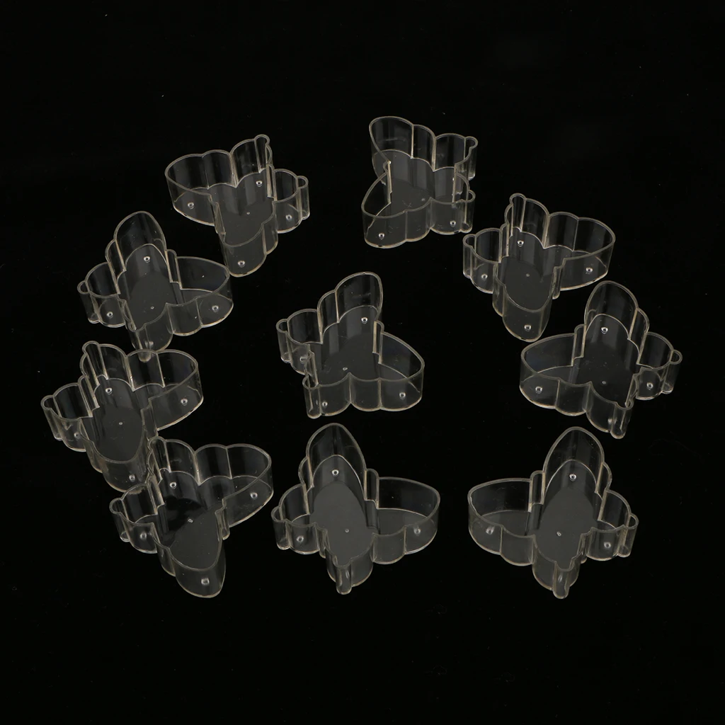 10x Clear Butterfly Tealight Cup Tea Light Holder Candle Molds Wedding Decor