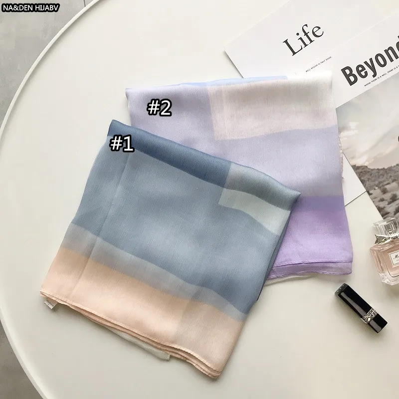 

2019 NEW Color block hijab scarf 2 color muslim hijabs fashion women scarves shawls brand soft muffler 10pcs/lot