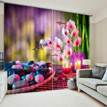 

Beautiful Floral Decorative Luxury 3D Curtains for Bedding room Living room Hotel Office Drape Cortinas