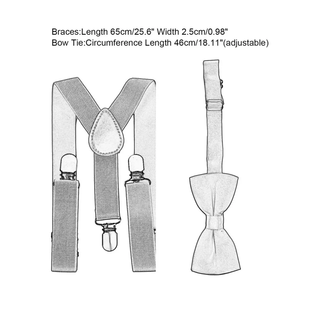 Регулируемая эластичная Подвеска для детей и галстук-бабочка, подходящий смокинг, y-образный пояс для мальчиков и девочек, Детский костюм, аксессуары