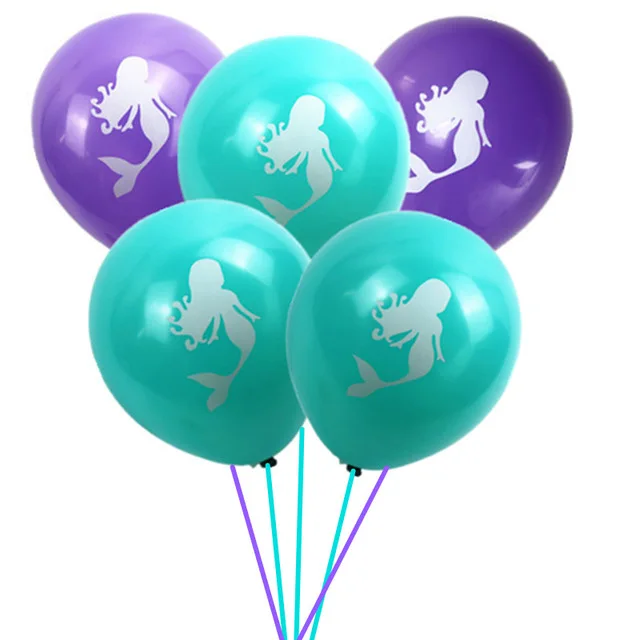 Mermaid Balloons Girl Birthday Party Under the Sea Theme Decoration Supplies | Дом и сад