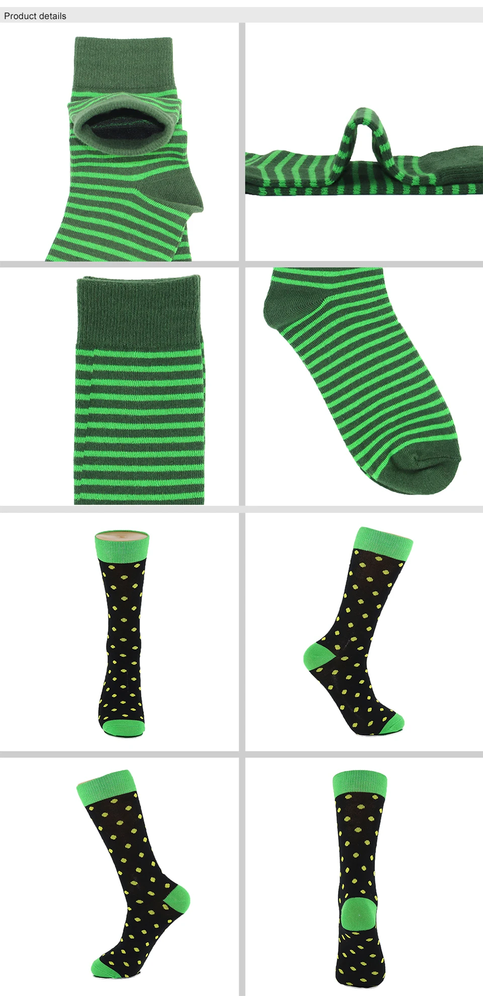4 пар/лот мужские хлопковые носки брендовые Бизнес Весна-осень плюс Размеры облегающее Coolmax полосатый точка забавные Счастливое Платье Мужские носки