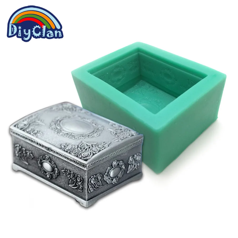 New Restore ancient ways jewelry box silicone chocolate molds resin