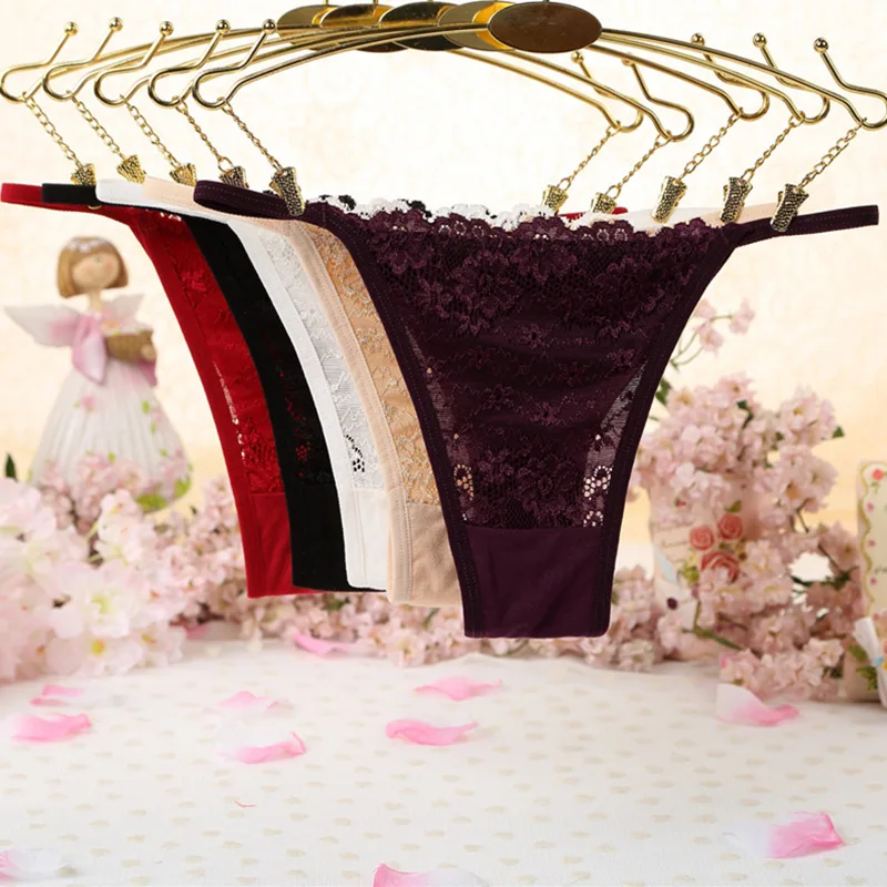 

7color Gift beautiful lace leaves Women's Sexy lingerie Thongs G-string Underwear Panties Briefs Ladies T-back 1pcs/Lot wq231