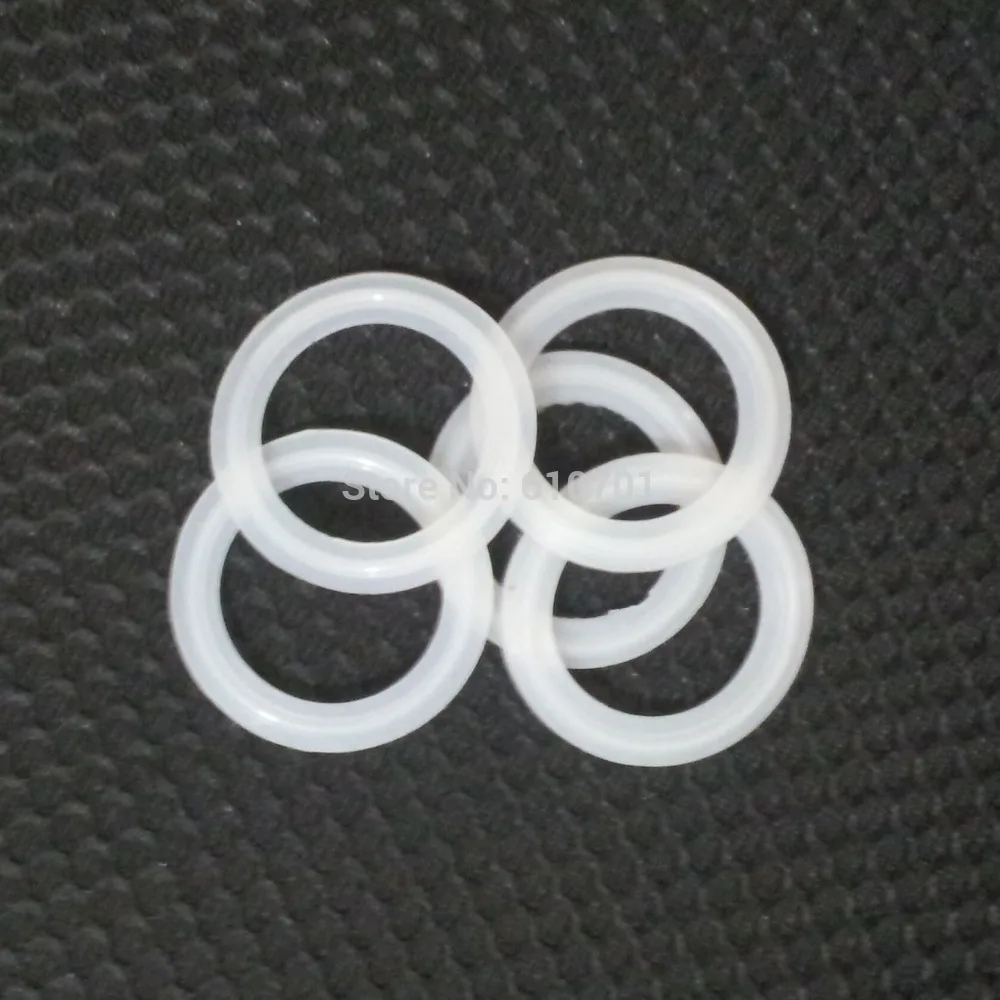 5pcs 1/2" 3/4" 1.5" 2" 2.5" 3" 3.5" 12.7/19/25/45/51/76/89-50.5/64/77.5/91/106mm Silicon Gasket Sanitary Tri Clamp Type