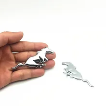 2PCS/set Metal Chrome Car Styling Running Horse Emblem Badge For Ford Mustang Shelby GT Rear Trunk Decor Sticker qhcp car styling abs letter sticker rear trunk decklid badge emblem stickers decoration fit for ford mustang 2015 2016 2017 2018