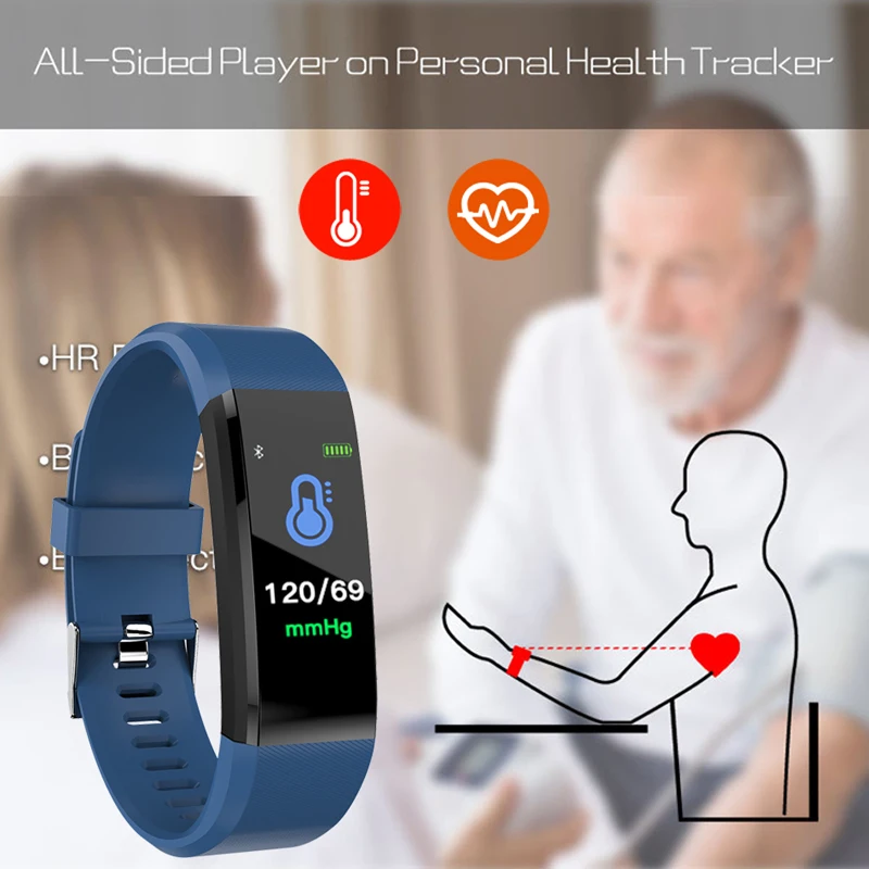 BANGWEI 2019 Men and women sport smart wristband heart rate blood pressure oxygen monitoring for IOS Android Pulsera inteligente