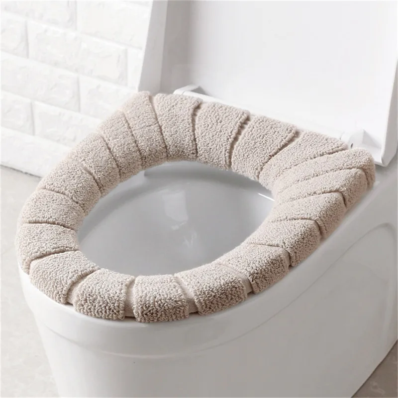 

1 Pcs Toilet Seat Cover Soft Comfortable Washable Pumpkin Pattern Winter Warm Closestool Mat Commode Seat Lid Pad Bathroom Decor