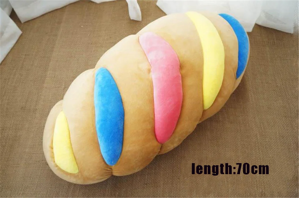size cuddly fluffy realistic breakfast bread plush toys big soft stuffed bread pillow doll2