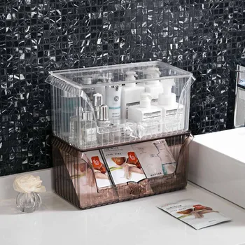 

Desktop Storage Box Makeup Organizer Mask Container Cosmetic Jewelry Storage Case Box Bedroom Bathroom Organizer