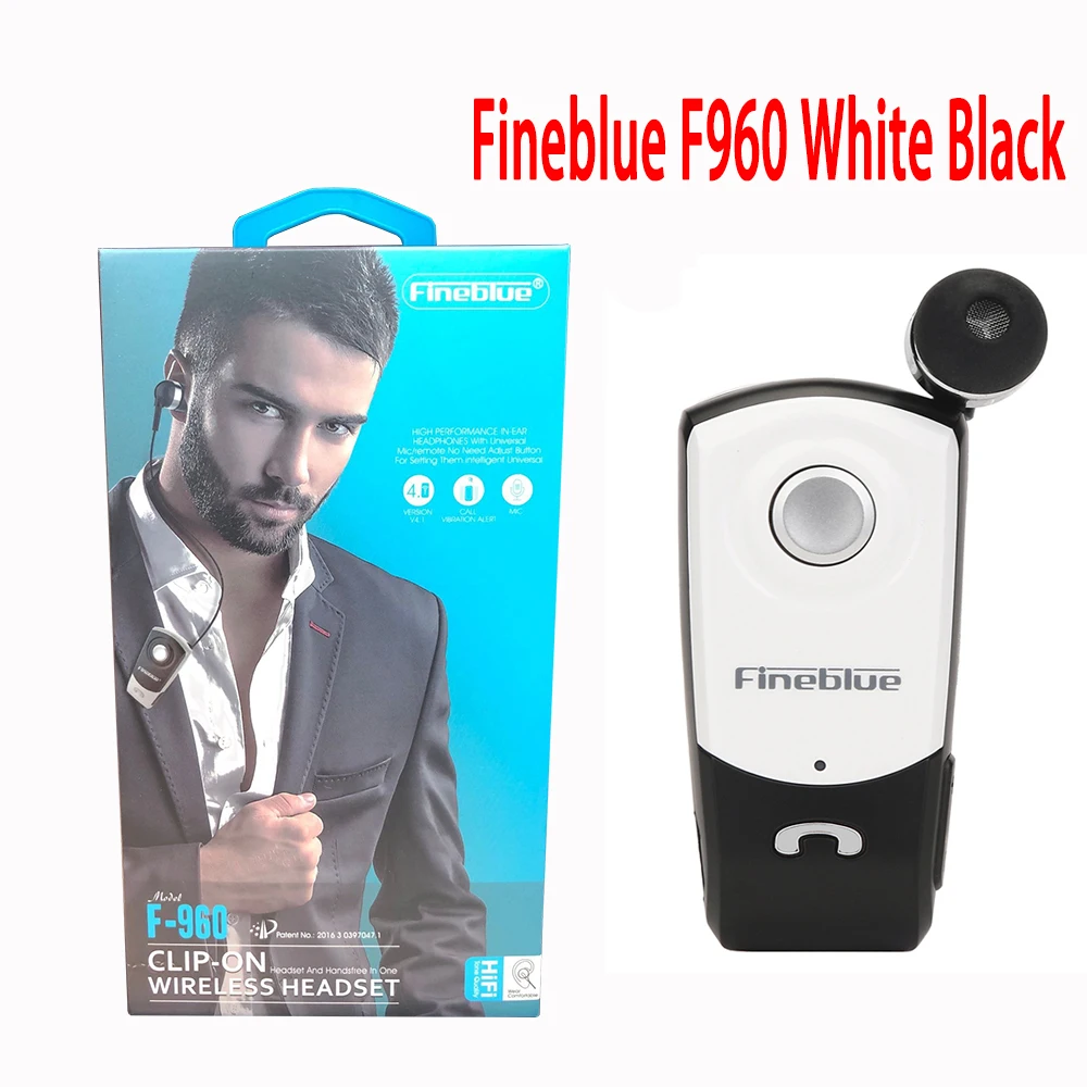 Fineblue F960 Bluetooth наушники беспроводные наушники-вкладыши мини громкой связи с микрофоном гарнитура - Цвет: F960 Box White B