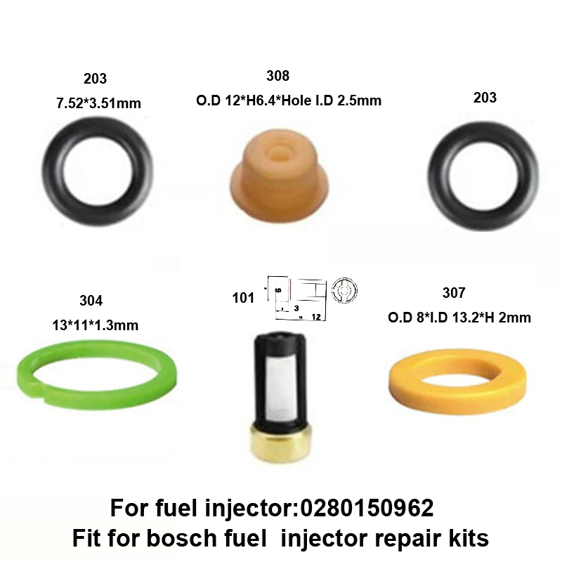 4pieces-set-Fuel-injector-repair-kit-injector-parts-for-bosch-universal-including-micro-filter-oring-plastic