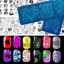 New Designs Nail Stamping Plates Love Valentine’s Day Design Beauty DIY Nail Gel Rectangular Stamp Polish Stencils For Nails