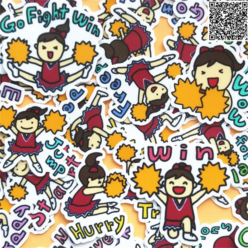 39 قطعة المصفقين لفتاة ملصق للأمتعة لوح التزلج الهاتف المحمول موتو دراجة جدار الغيتار/إيسون ملصقات/DIY سكرابوكينغ